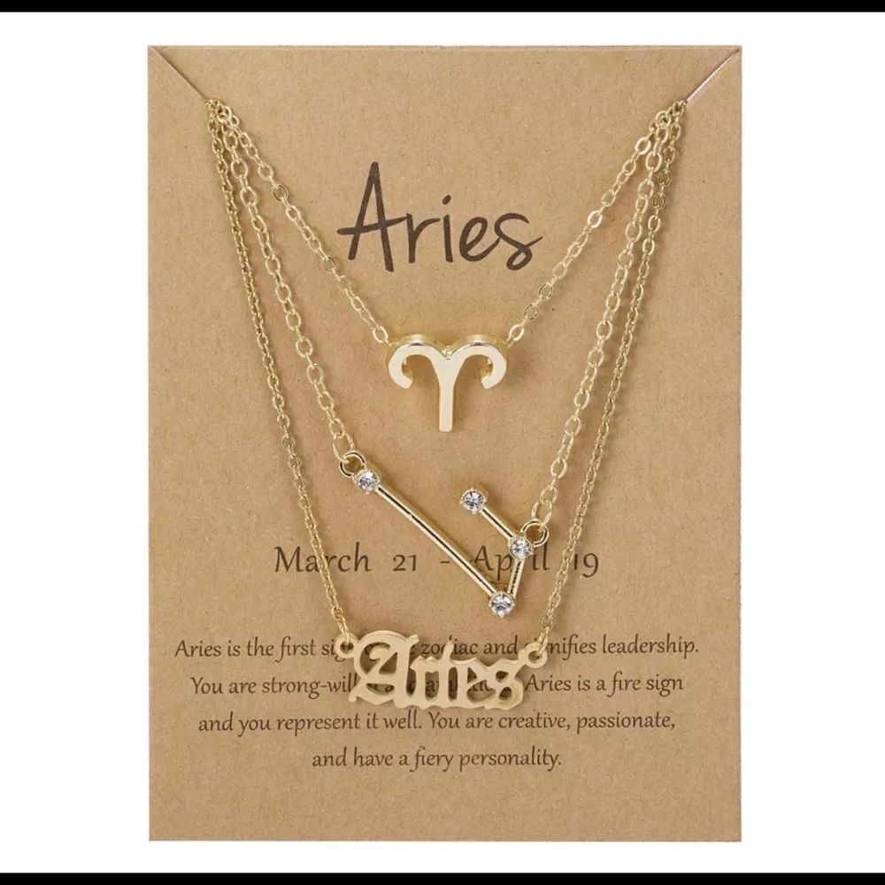 ARIES 3 PIECE SET ZODIAC, CONSTELLATION, SIGNATURE NECKLACES